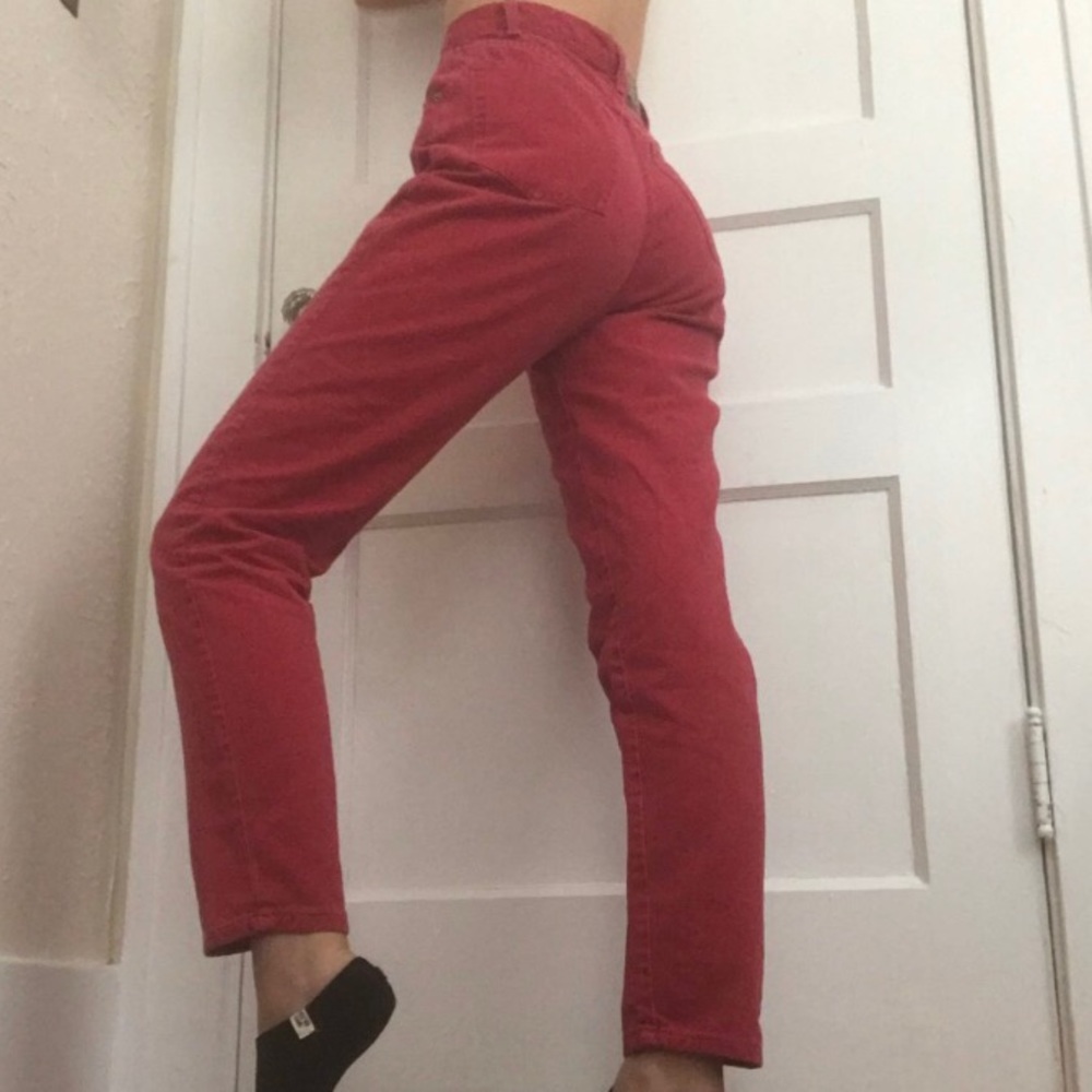 SOLD Vintage Dark Pink Mom Jeans
